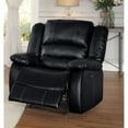 thumbnail image 2 of Leather Upholstered Recliner Chair With Padded Armrests, Black- Saltoro Sherpi, 2 of 2