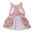 thumbnail image 2 of Vibrant Life Pink Leopard Tiered Pull Over Skirt Dress for Dogs, Size Small, 2 of 6