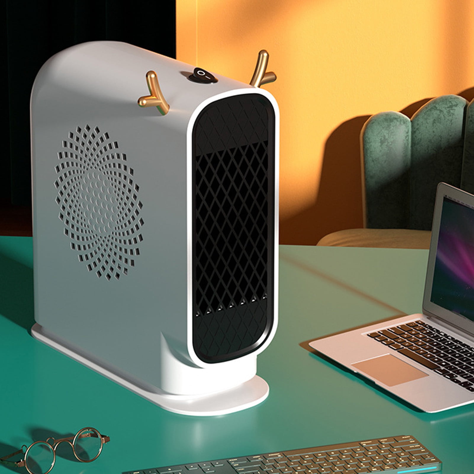 Desk Heater Efficient Portable Electric Space Heater for Home Office Dorm