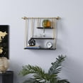 thumbnail image 3 of DecMode 26" x 6" 3-Tier Gold Wall Shelf, 3 of 13