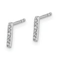 thumbnail image 2 of 14k White Gold Diamond Initial I Post Earrings EM4169I, 2 of 3