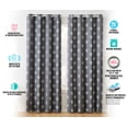 thumbnail image 5 of THD Arrow Printed Blackout Room Darkening Thermal Grommet Window Curtain Drape Panels for Bedroom - Set of 2 - Grey - 96" inch Long, 5 of 5