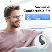 Wireless Earbuds Bluetooth Headphones with Earhooks, 60H Playtime LED Display, Deep Bass Over Ear Buds, IPX7 Waterproof Sport Earphones Built-in Mic for iPhone Android Running Gym, Black