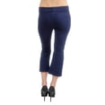 thumbnail image 4 of Vivian's Fashions Yoga Pants - Capri, Junior Size (Navy, 1X), 4 of 4