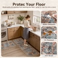thumbnail image 2 of SIXHOME 3-Piece Kitchen Rugs and Runner Set Washable Vintage Kitchen Mat Non-Slip Low-Profile Rugs for Kitchen Sink Laundry Bedside 20"x32"+20"x48"+20"x59" Red, 2 of 8