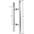 thumbnail image 2 of Stainless Steel 304 Ladder Style Back to Back Glass Door / Barn Door Push Pull Handle, Satin Finish, 48 in, 2 of 3