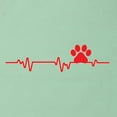 thumbnail image 2 of Dog Heartbeat | Paw Print EKG Lifeline | Veterinarian Vet Tech Dog Lover Ladies Racerback Tank Top, Mint, Medium, 2 of 5
