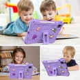 thumbnail image 4 of Allytechgroup Kids Case for Apple iPad Pro 11 M4 2024, DIY Figures Cute EVA Children Friendly Cover Kickstand Shoulder Strap Bumper Shockproof Case for Apple iPad Pro 11 Inch 2024, Lightpurple, 4 of 8
