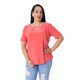 thumbnail image 1 of Blusa Bocarosa lisa de manga corta y detalle de abertura en escote. BOCAROSA Ma002/blusa/argolla en escote, 1 of 3