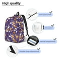 thumbnail image 4 of Rateoe Bowling Game Pattern Canvas College Laptop Backpack,Travel Daypack,Durable Rucksack Travel Notebook Bag School Backpack Book Bag for Men Women-Medium, 4 of 7