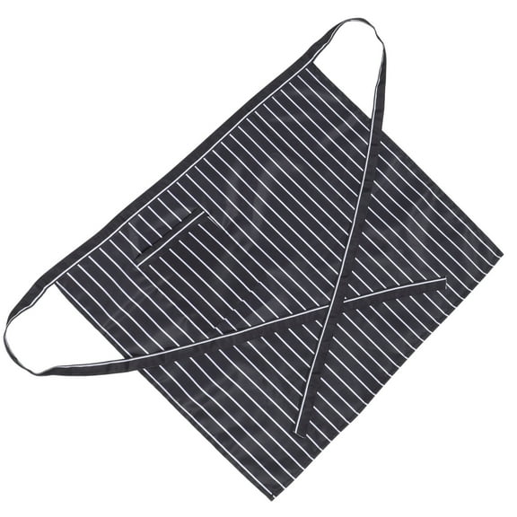Milisten Waiter Apron Work Apron Black Polyester Cotton 1Pack Unisex Design