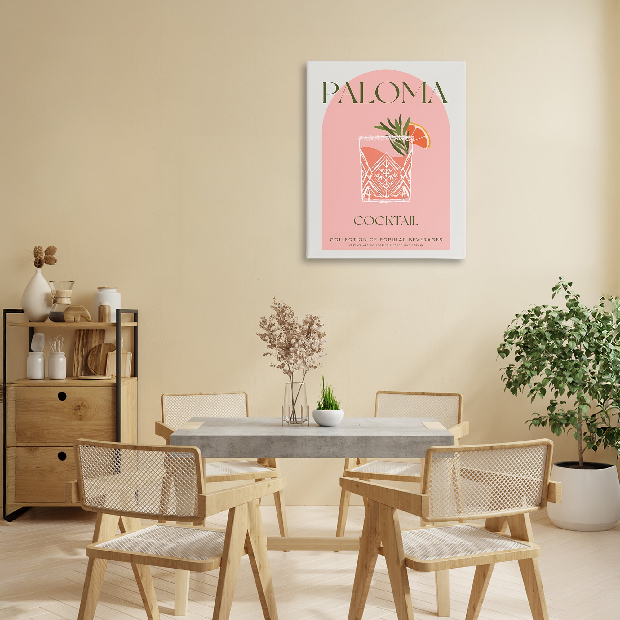 Stylish Retro Paloma Canvas Wall Art, design by Lil' Rue