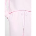 thumbnail image 3 of No Boundaries Cozy Sleep Long Sleeve Top and Pants Set, 2-Piece, Women’s, 3 of 4