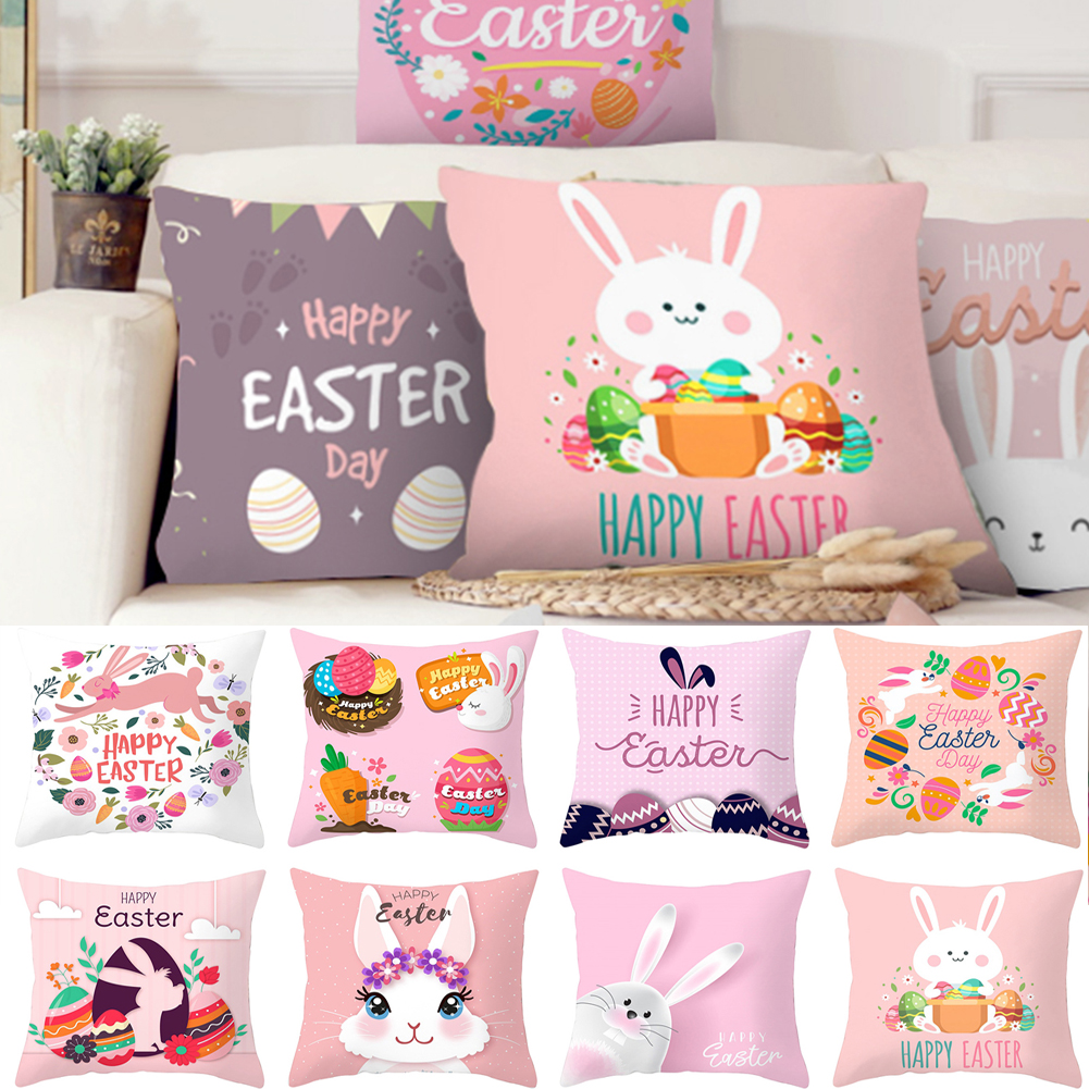 Travelwant Easter Pillow Case,Easter Throw Pillow Covers, Easter Decor for Home,Happy Easter