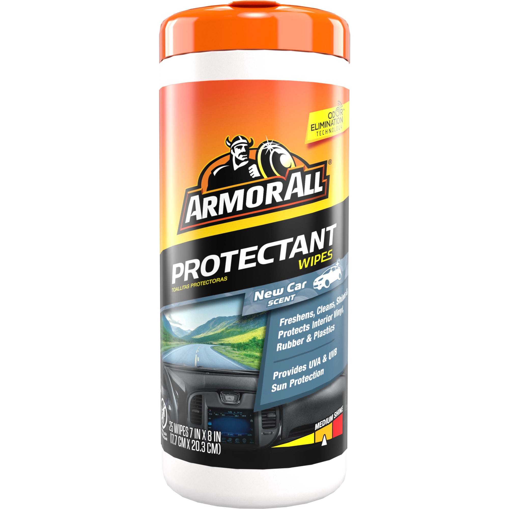 Armor All Car Interior Cleaning Bundle, Leather Care Wipes 30 Count and Protectant Wipes New Car Scent 25 Count