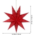 thumbnail image 3 of 3 uds farol de estrella de papel rojo pantalla 9 linternas de papel de estrella puntiaguda decoraciones colgantes para Año Nuevo boda fiesta vacaciones, 3 of 5