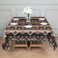 thumbnail image 2 of Geometric Stripe Black Pattern Square Tablecloth, Waterproof Wipeable Spillproof Washable Table Cover for Home Kitchen Party and Daily Decor 52"x52", 2 of 4