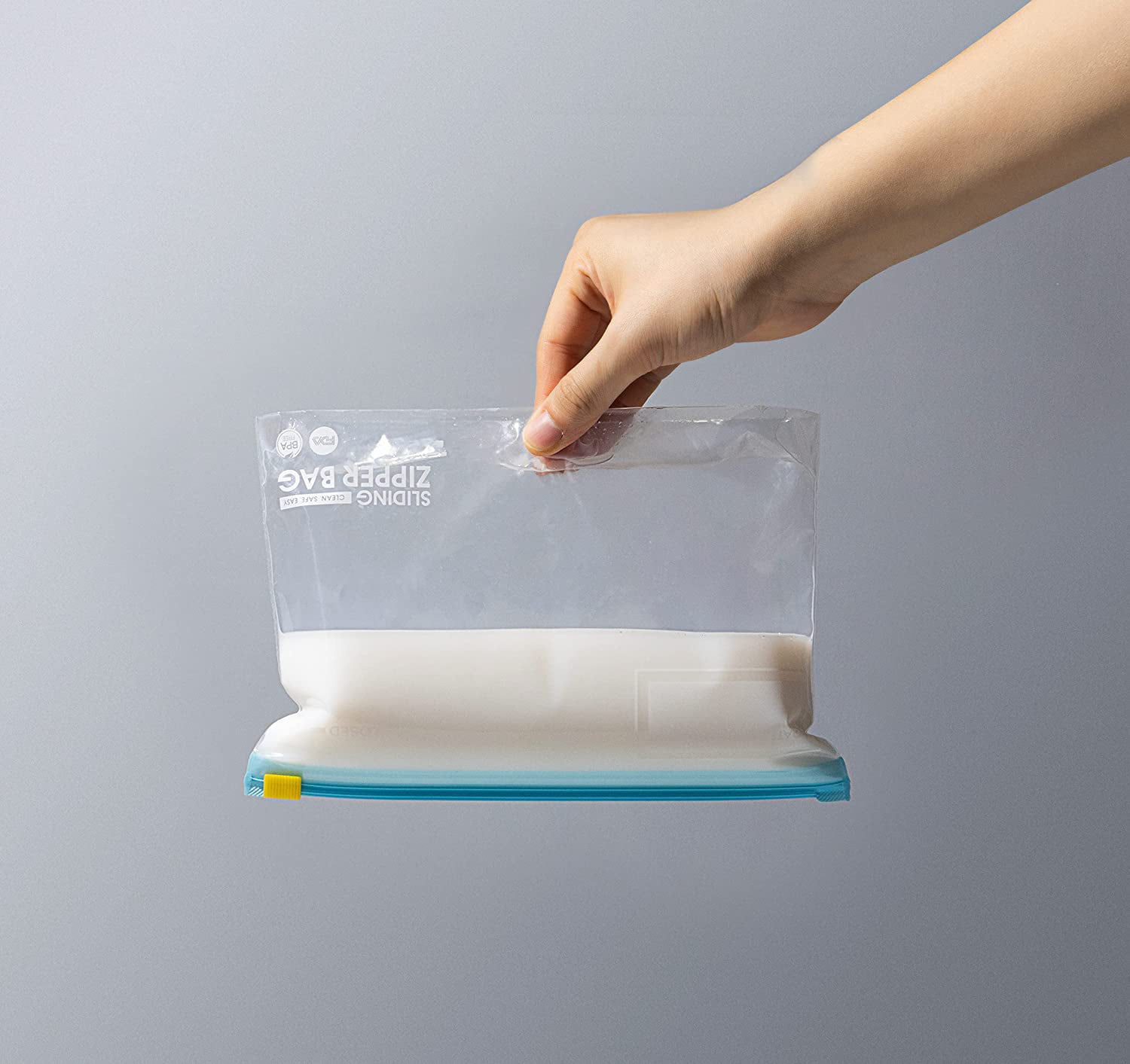 Bag Tek 2 Gallon Freezer Slider Bags, 1000 Disposable Zipper Pouch Bags - Slide Zipper, Expandable Bottom, Clear Plastic Freezer Bags, with Write-On-L