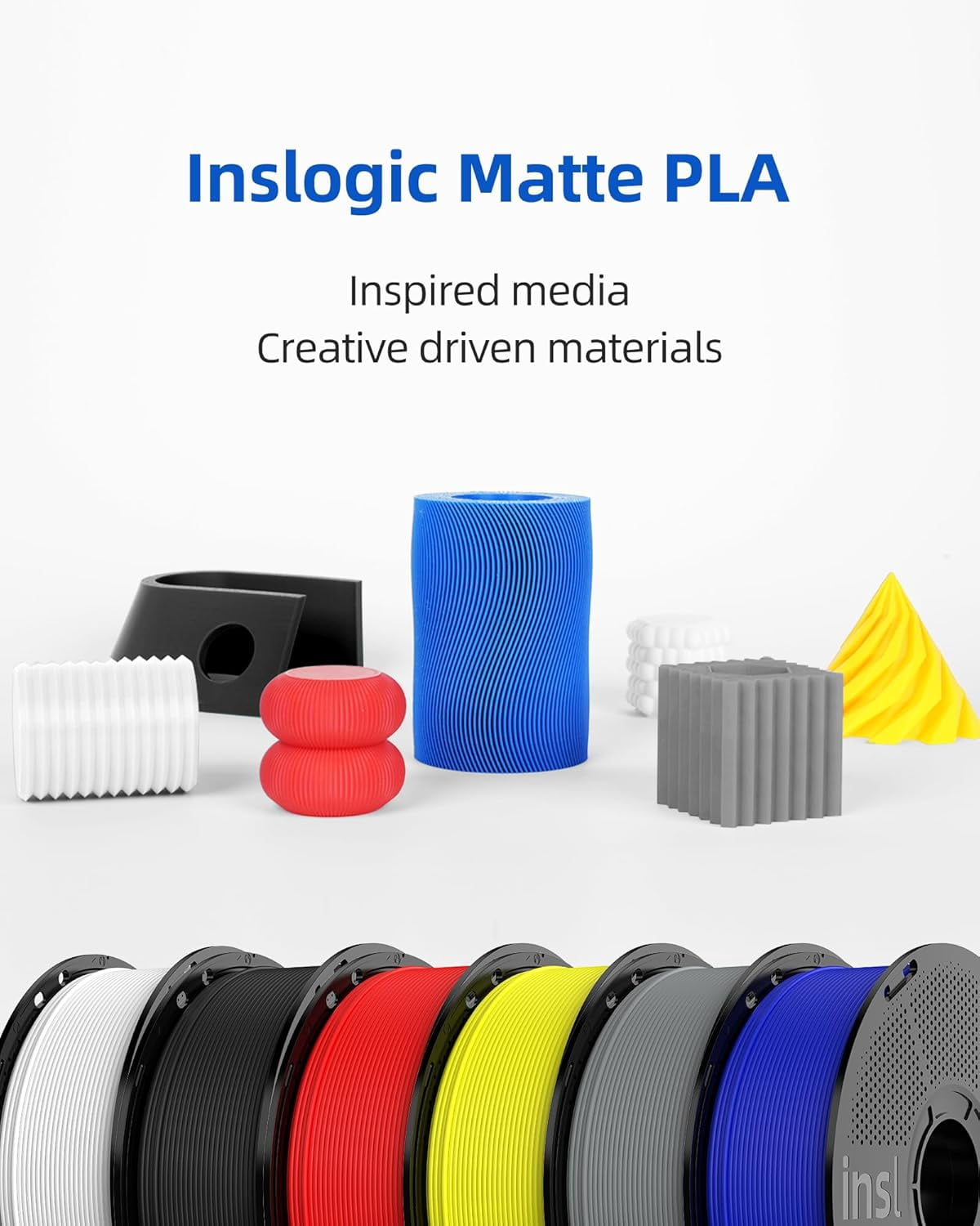Matte PLA Filament 1.75mm 3D Printer Filament, Fine Matte Texture & High Precision, Dimensional Accuracy +/- 0.02mm, 1kg Spool (2.2lbs) Fit Most FDM 3D Printers, Black