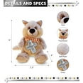 thumbnail image 2 of DolliBu Sitting Wolf Stuffed Animal with Silver Cross Plush - Religious Baby Baptism Gifts for Boys and Girls, Cute Dedication Christening Baby Gifts Plush Prayer Toy Healing Teddy Bear - 9 Inches, 2 of 6