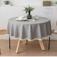 thumbnail image 2 of AUQ Table Cloth Floral Lace Round Tablecloth,Cozy Home Dining Tablecloth for Family Meals,Dark Coffee,47*47inch, 2 of 4