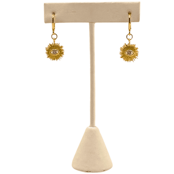 Sunburst Evil Eye Earrings