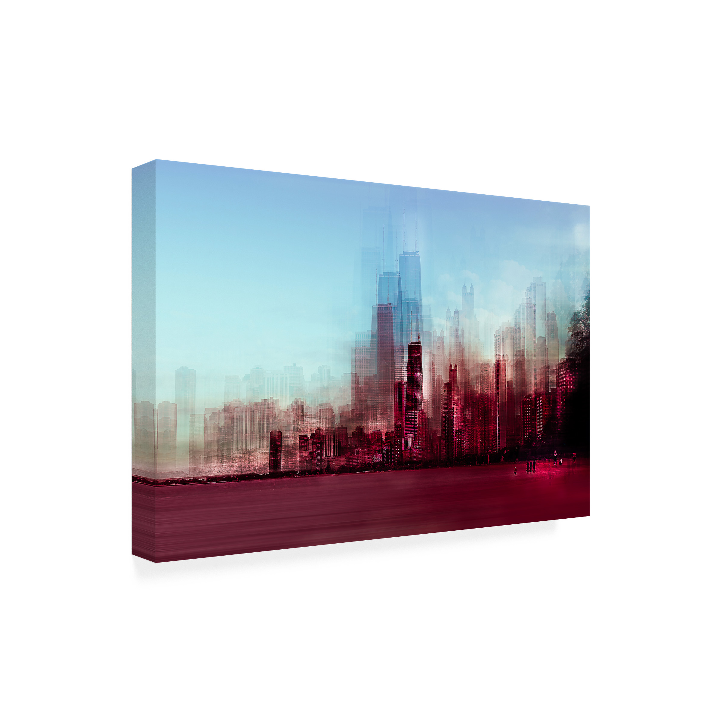 Carmine Chiriaco 'Red Chicago' Canvas Art