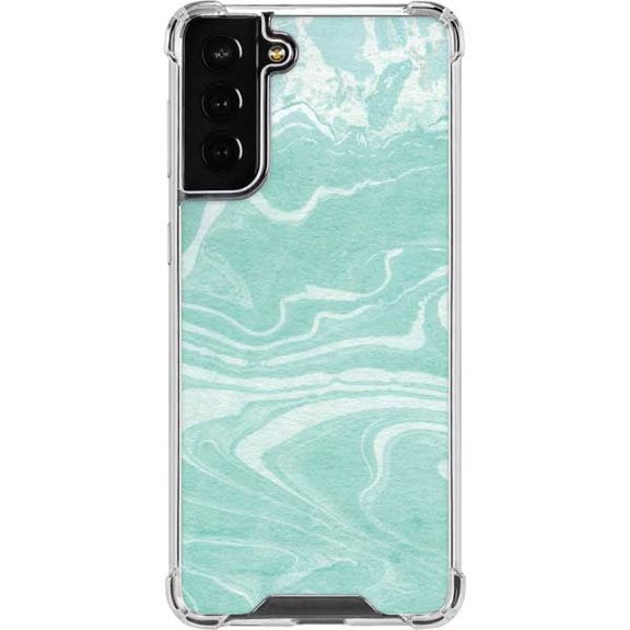 Skinit Marble Mint Marbling Galaxy S22 Plus Clear Case