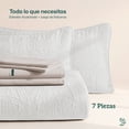 thumbnail image 2 of Set de 5 Piezas Edredón Ligero y Sábanas Individual Dreamlab, Colcha para Cualquier Temporada, Hipoalergénica, Diseño Moneda Blanco, Beige, 2 of 10