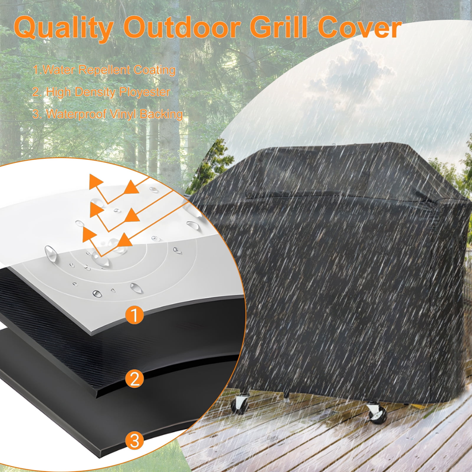 3 Burner Propane Gas Grill with Side Burner, 40500 BTU Stainless Steel Barbecue Grill for Outdoor, BBQ gas grill with Tool Holder, Wheels, and Bottle Opener