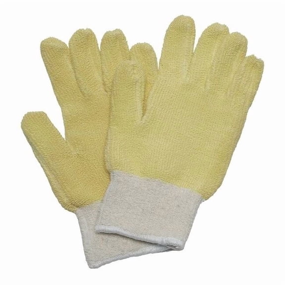 Condor Heat-Resistant Gloves,L,White/Yellow,PR 2AK66