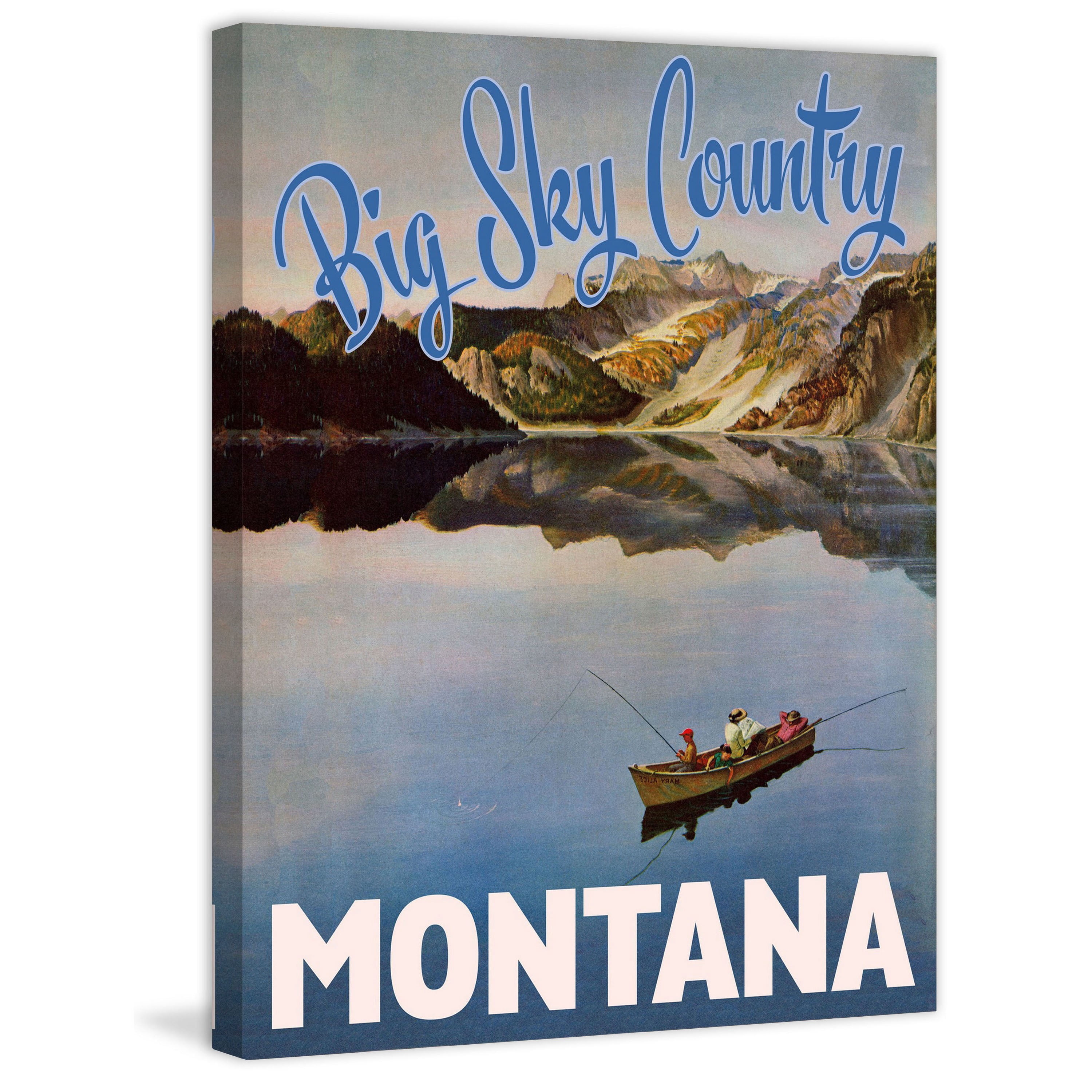 Marmont Hill - "Travel Montana" Painting Print on Wrapped Canvas