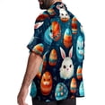 thumbnail image 3 of Easter Men's Casual Hawaiian Button Down Short Sleeve Summer Beach Printed Shirt, 3 of 6
