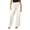 White, variant on Plus Size Wide Leg Pants for Women Solid Color Mid Waisted Seamed Front Jeans Elastic Lightweight Comfortable Loose Fit Trendy Vacation Outift 2025 Fall
