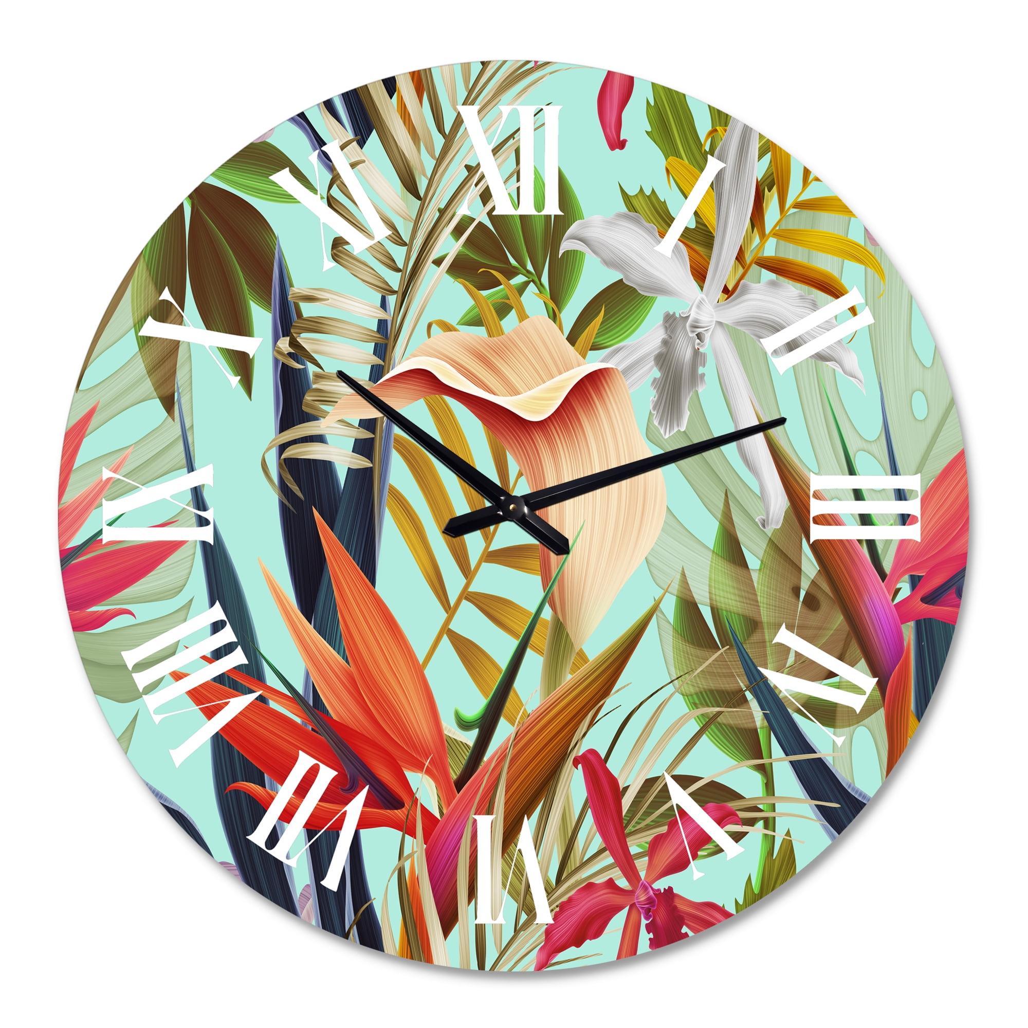 Designart 1 in Tropical Wall Clock