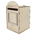 thumbnail image 1 of Wooden Wedding Mailbox Post Box with a Key Rustic Lock Design Card Holder Ideal for Wedding Decorations, Craft Ornaments, 1 of 7