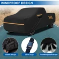 thumbnail image 5 of FANOTEK Car Cover for Ford Ranger Super Cab SB Bed | Crew Cab SB Bed 2019-2024, Thickened Waterproof 210D+PU Pickup Truck Full Cover Outdoor Rain UV Snow Dust Protection Black, 5 of 12