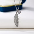 thumbnail image 2 of Dww-un Collier Pendentif Plume Rtro Platine Pour Femme, 2 of 5