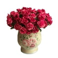 thumbnail image 3 of D-GROEE 2 Bouquet 15 Heads Artificial Rose Flowers Bouquet Faux Silk Flowers Rose for Home Bridal Wedding Party Festival Decor Xmas Gift, 3 of 4