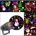 thumbnail image 3 of Proyector de luces navideñas, proyector de copos de nieve, luces navideñas giratorias con 2 películas para fiestas navideñas, jardín, decoración interior y exterior, 3 of 5