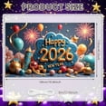 thumbnail image 2 of Colorful Theme Happy New Year Banner Festive Design 2026 Banner Gold Star Firework Pattern New Year Decoration for New Year Party 2026 Celebration Holiday Event, 2 of 9