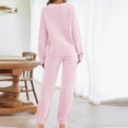 thumbnail image 7 of Annhoo Womens Fuzzy Fleece Sets 2 Piece Lounge Outfits Long Sleeve Tops with Pants Fall Winter Plush Warm Clothings, 7 of 7