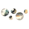 thumbnail image 2 of Designart "Jazz Rhythms In Shades Of Gray IV" Abstract Liquid Ink Metal Wall Art Set of 5 Piece, 2 of 5
