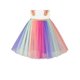 thumbnail image 5 of Butterfly Vestido para Niña Cinturón Dorado Arcoíris Multicolor Tul Abullonado Princesa 7 Años, 5 of 7