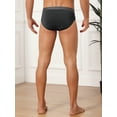 thumbnail image 3 of DARING DIVA Men's Solid Elastic Waist Smooth Soft Breathable Sports Underwear 34 Black, 3 of 6