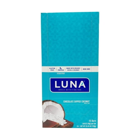 Clif Bar Luna Chocolate Dipped Coconut 1.69 Ounce 15 Pack