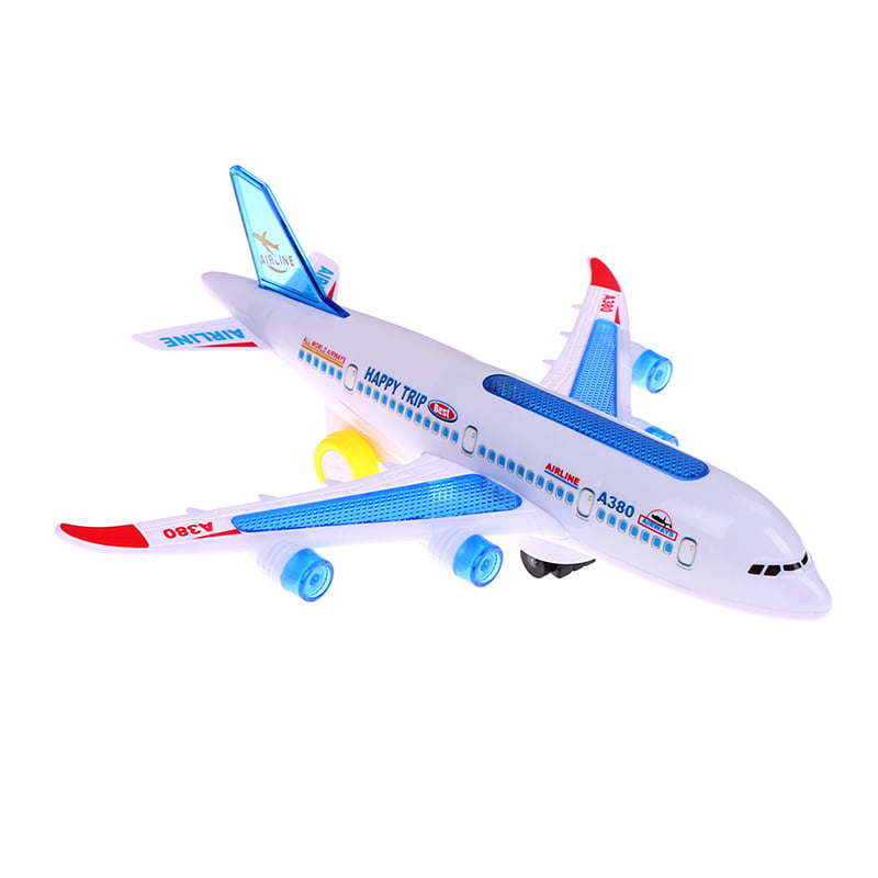 Plastic Airbus A380 Model Airplane Flash Light Sound Toy Aircraft Model  Kids US 