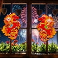 thumbnail image 1 of Juego de platos de puerta china – Decoración del Festival de Primavera del Año del Caballo, textura flocada con detalles dorados, autoadhesivo, reutilizable, símbolo de bendiciones, adorno de pared, 1 of 6