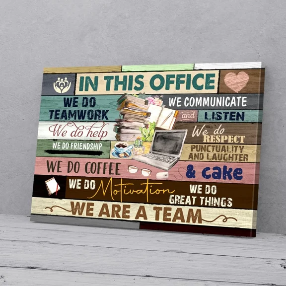 Poster In This Office We Are A Team Teamwork Vintage, Prints Pan04037_... Wall Art, Unframed Prints For Home Or Office, Perfect Gift For Everyone, 8x12