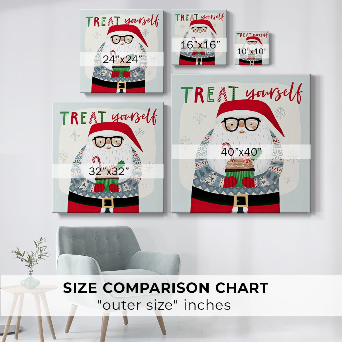 Santa's Foodtruck I- Gallery Wrapped Canvas